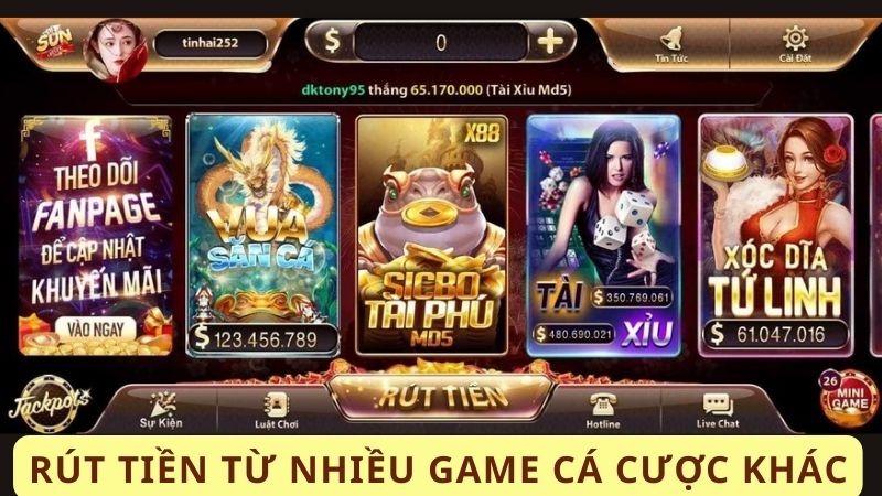 Win79 - Rút Tiền Tài Xỉu Online: Nạp Rút 1-1, Duyệt Rút 30s 5 Rút tiền từ nhiều game cá cược khác